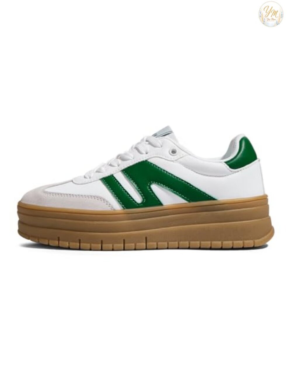 Women Suede Faux Leather Platform Sneakers Slip Resistant Chunky Retro Casual